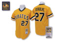 Pittsburgh Pirates #27 Kent Tekulve Yellow Throwback Jersey