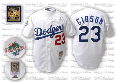 Los Angeles Dodgers #23 Kirk Gibson White Throwback Jersey