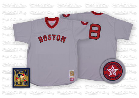 Boston Red Sox #8 Carl Yastrzemski 1975 Grey Throwback Jersey
