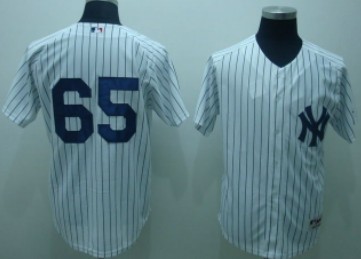 New York Yankees #65 HUGHES White Jersey