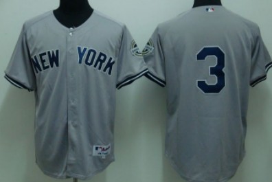 New York Yankees #3 Babe Ruth Gray Jersey