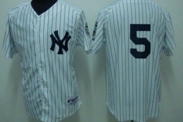 New York Yankees #5 DiMaggio White Jersey