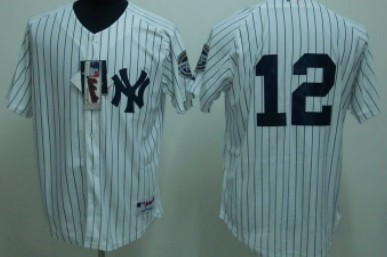 New York Yankees #12 Eric Chavez White Jersey