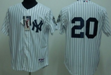 New York Yankees #20 Posada White Jersey