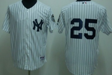 New York Yankees #25 Teixeira White Jersey