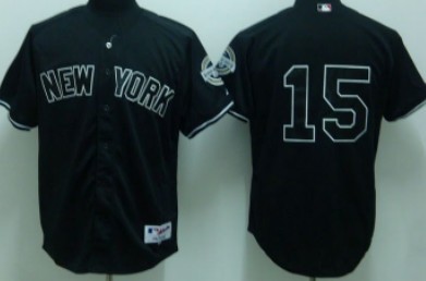 New York Yankees #15 MUNSON Black Jersey