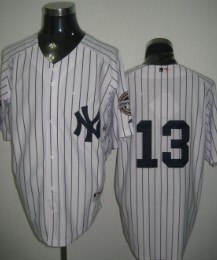 New York Yankees #13 Rodriguez White Jersey
