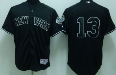 New York Yankees #13 Rodriguez Black Jersey