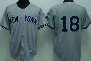 New York Yankees #18 Hiroki Kuroda Gray Jersey