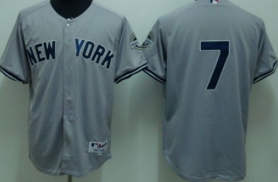New York Yankees #7 Mickey Mantle Gray Jersey