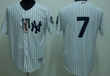 New York Yankees #7 Mickey Mantle White Jersey
