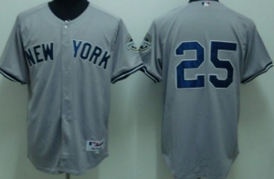 New York Yankees #25 Teixeira Gray Jersey