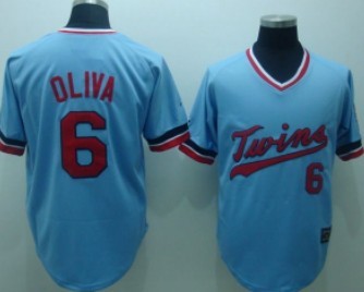 Minnesota Twins #6 OLIVA Light Blue Throwback Jersey