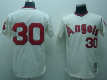 LA Angels of Anaheim #30 Nolan Ryan Cream Throwback Jersey