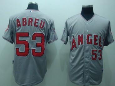 LA Angels of Anaheim #53 Abreu Gray Jersey