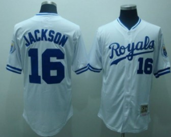 Kansas City Royals #16 Bo Jackson White Throwback Jersey