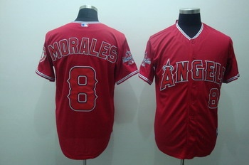 LA Angels of Anaheim #8 Morales Red Jersey
