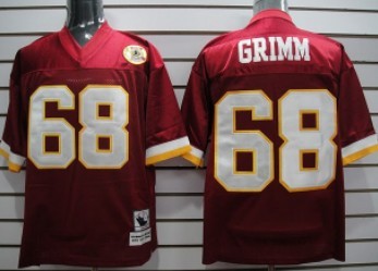 Washington Redskins #68 Grimm Red Throwback Jersey