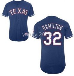 Texas Rangers #32 Josh Hamilton Blue Jersey