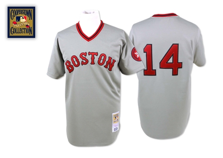 Boston Red Sox #14 Jim Rice Gray Throwback Jersey