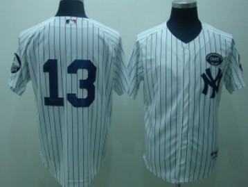 New York Yankees #13 Rodriguez White GMS The Boss Patch Jersey