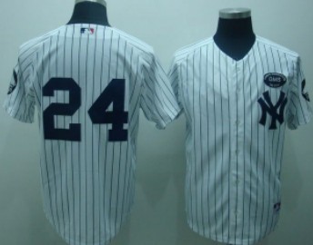 New York Yankees #24 Cano White GMS The Boss Patch Jersey