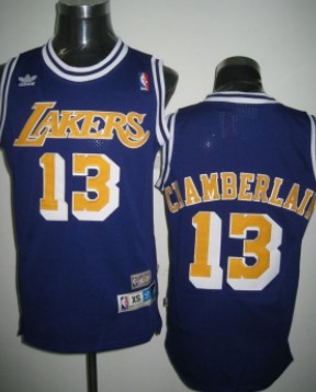 Los Angeles Lakers #13 Wilt Chamberlain Purple Swingman Throwback Jersey