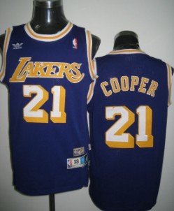 Los Angeles Lakers #21 Michael Cooper Purple Swingman Throwback Jersey