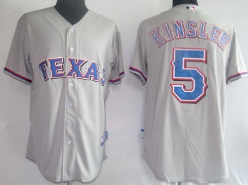 Texas Rangers #5 Ian Kinsler Gray Jersey