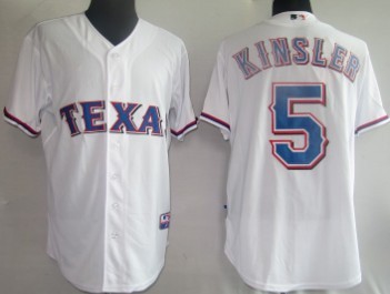 Texas Rangers #5 Ian Kinsler White Jersey