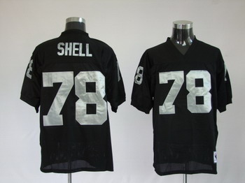 Oakland Raiders #78 Shell Black Throwback Jersey