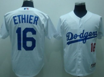 Los Angeles Dodgers #16 Andre Ethier White Jersey
