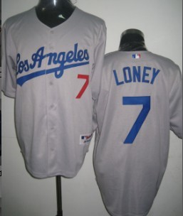 Los Angeles Dodgers #7 Loney Gray Jersey