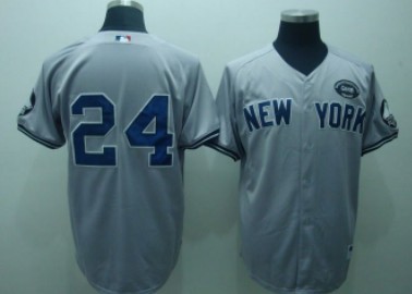 New York Yankees #24 Cano Gray GMS The Boss Patch Jersey