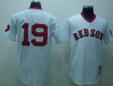 Boston Red Sox #19 Lynn White Throwback Jersey