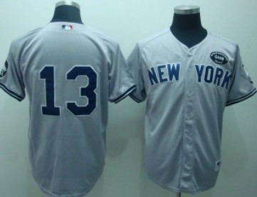 New York Yankees #13 Rodriguez Gray GMS The Boss Patch Jersey