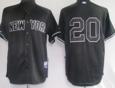 New York Yankees #20 Posada Black Jersey