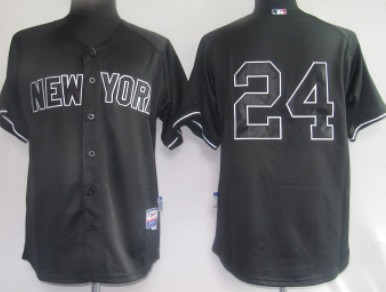 New York Yankees #24 Cano Black Jersey