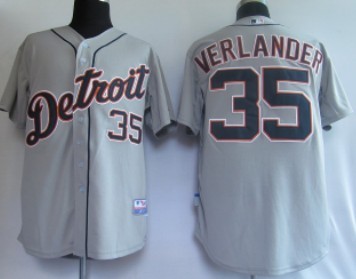 Detroit Tigers #35 Verlander Gray Jersey