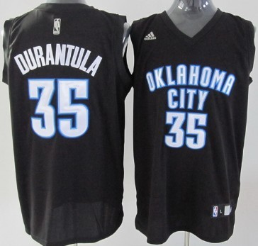 Oklahoma City Thunder #35 Durantula Black Fashion Jersey