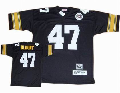 Pittsburgh Steelers #47 Mel Blount Black Throwback Jersey