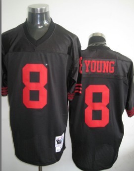 San Francisco 49ers #8 Young Black Jersey