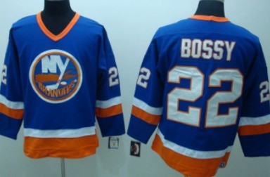New York Islanders #22 Mike Bossy Light Blue Throwback CCM Jersey