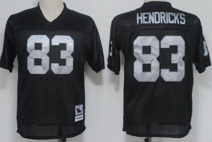 Oakland Raiders #83 Ted Hendricks Black Throwback Jersey