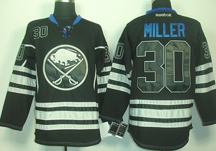 Buffalo Sabres #30 Ryan Miller Black Ice Jersey