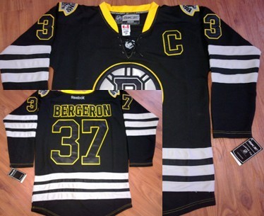 Boston Bruins #37 Patrice Bergeron 2012 Blacke Ice Jersey