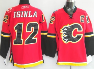 Calgary Flames #12 Jarome Iginla Red Jersey