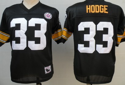 Pittsburgh Steelers #33 Merril Hodge Black Throwback Jersey