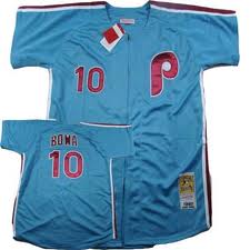 Philadelphia Phillies #10 Larry Bowa Blue Throwback Jersey