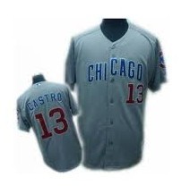 Chicago Cubs #13 Castro Gray Jersey